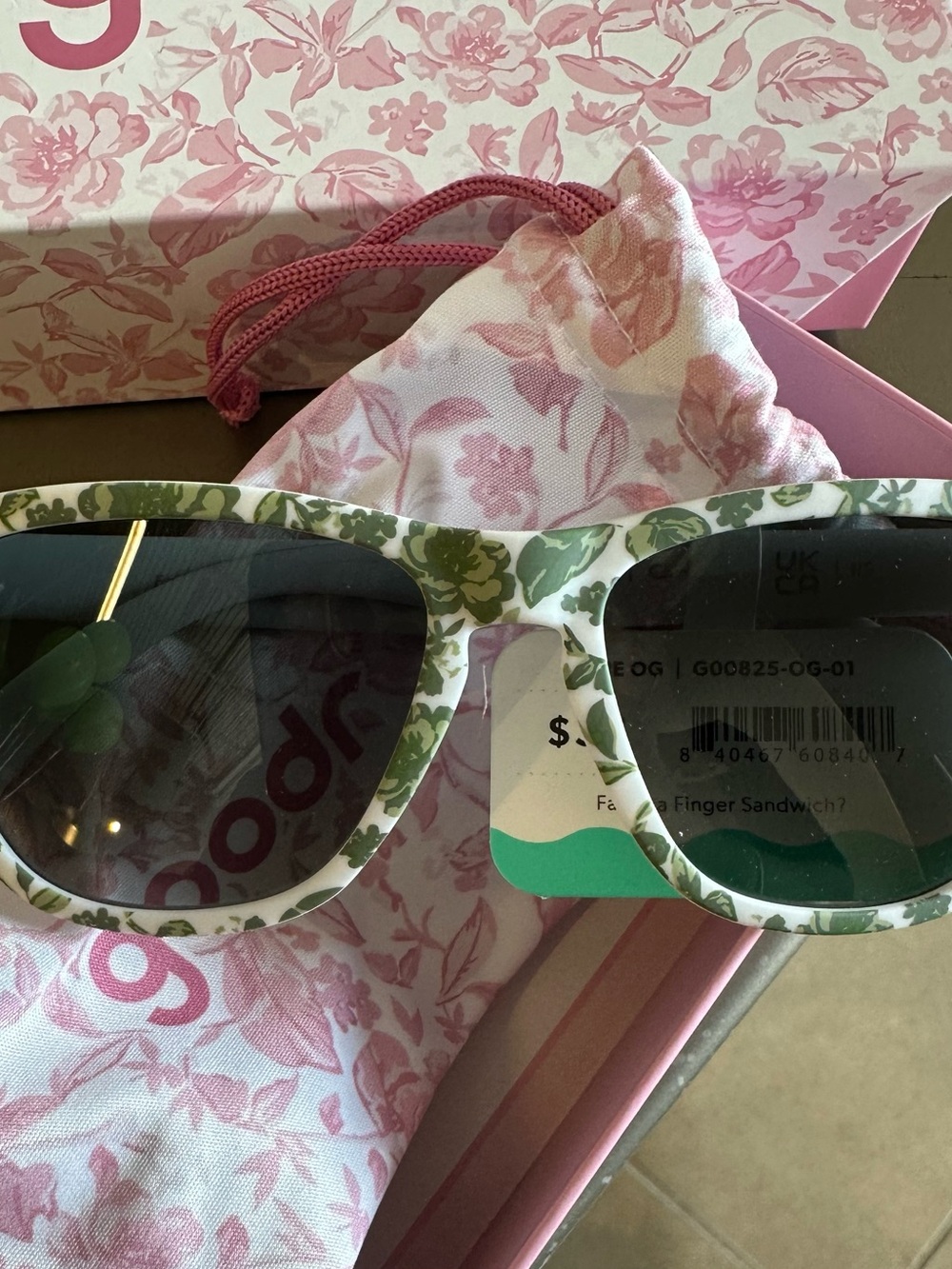 Goodr Green Floral Sunglasses